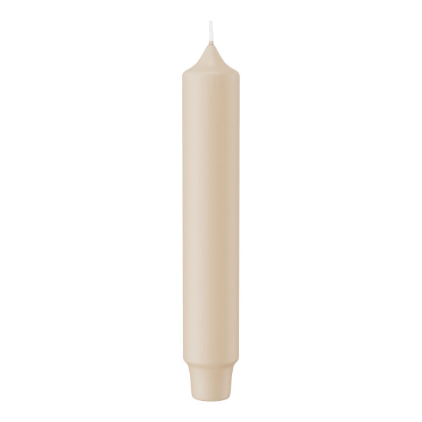 Stabkerzen mit Zapfenfuß Creme 164 x Ø 28mm, 8 Stück