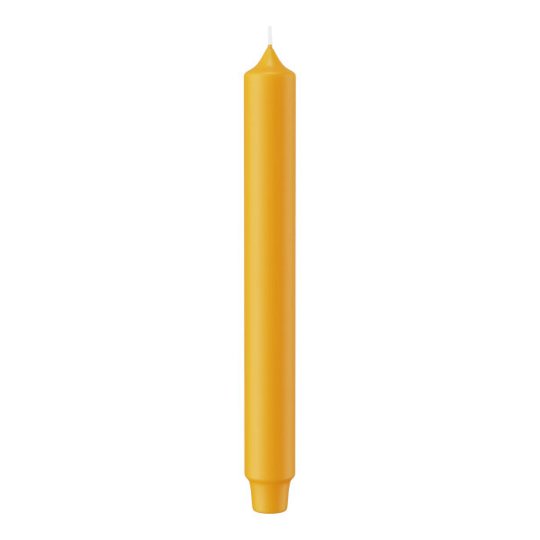 Stabkerzen mit Zapfenfuß Gelb 249 x Ø 28mm, 8 Stück