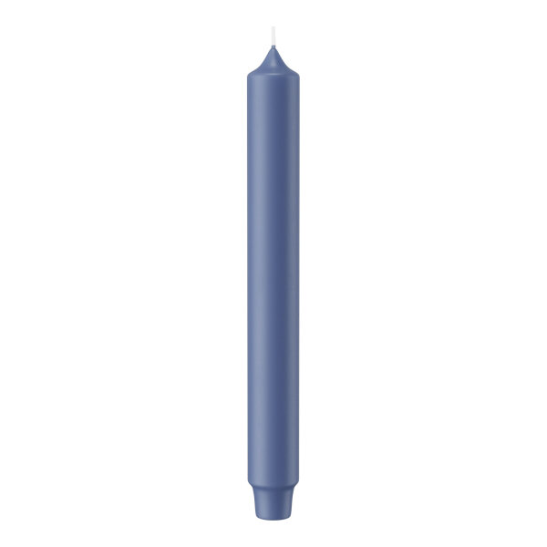 Stabkerzen mit Zapfenfuß Grau-Blau 249 x Ø 28mm, 8 Stück