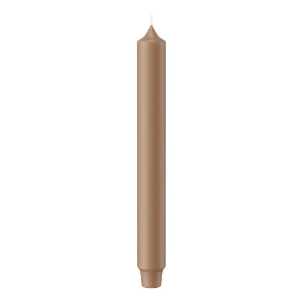 Stabkerzen mit Zapfenfuß Caramel 249 x Ø 28mm, 8 Stück