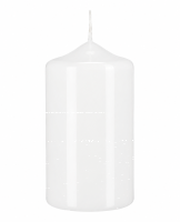 Lackkerzen Stumpenkerzen Weiß 150 x Ø 80 mm,...