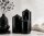 Lackkerzen Stumpenkerzen Schwarz 150 x Ø 80 mm, 4 Stück