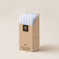 Rustik Leuchterkerzen Marble Style Weiß 150 x 22 mm, 20 Stück