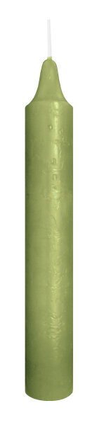 Rustik Leuchterkerzen Marble Style Olive 150 x 22 mm, 20 Stück