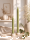 Rustik Leuchterkerzen Marble Style Olive 150 x 22 mm, 20 Stück