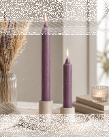 Rustik Leuchterkerzen Marble Style Mauve Lila 150 x 22 mm, 20 Stück