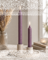 Rustik Leuchterkerzen Marble Style Mauve Lila 250 x 22 mm, 20 Stück