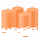 Premium Adventskranzkerzen Aprikose 80 x Ø 58 mm, 4 Stück