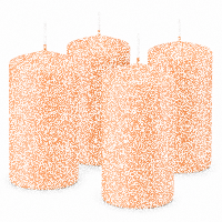 Premium Adventskranzkerzen Aprikose 100 x Ø 78 mm, 4 Stück