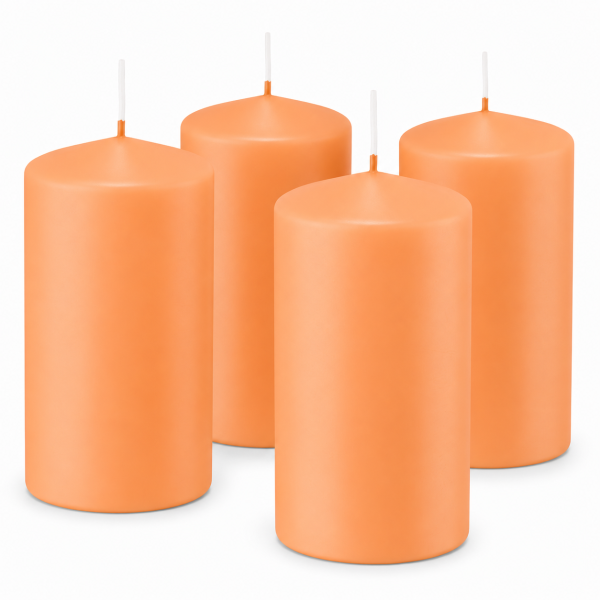 Premium Adventskranzkerzen Aprikose 100 x Ø 98 mm, 4 Stück