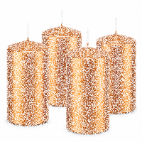 Premium Adventskranzkerzen Bernstein Metallic 100 x Ø 48 mm, 4 Stück