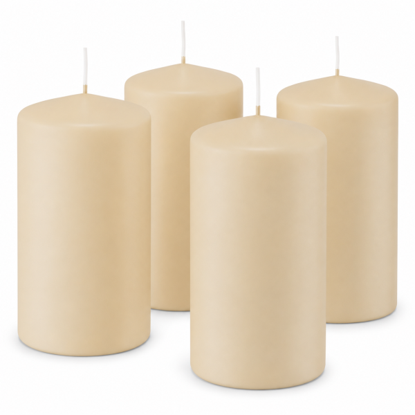 Premium Adventskranzkerzen Bisquit 80 x Ø 48 mm, 4 Stück