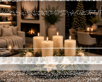 Premium Adventskranzkerzen Bisquit 100 x Ø 48 mm, 4 Stück