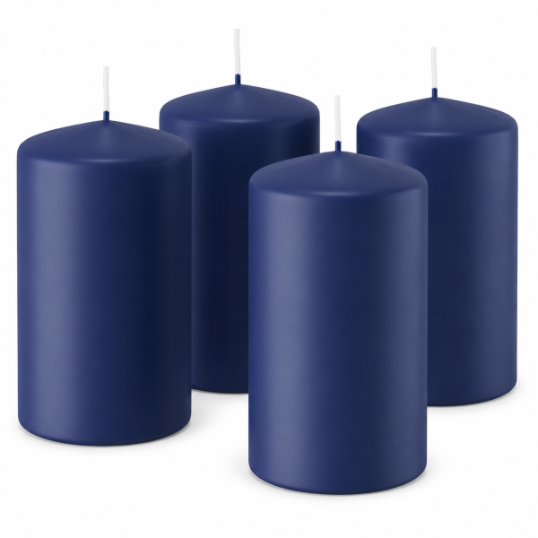 Premium Adventskranzkerzen Dunkelblau 100 x Ø 78 mm, 4 Stück