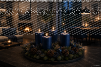 Premium Adventskranzkerzen Dunkelblau 100 x Ø 78 mm, 4 Stück