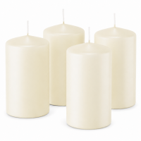Premium Adventskranzkerzen Elfenbein 80 x Ø 48 mm, 4 Stück