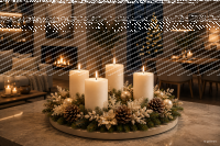 Premium Adventskranzkerzen Elfenbein 150 x Ø 78 mm, 4 Stück