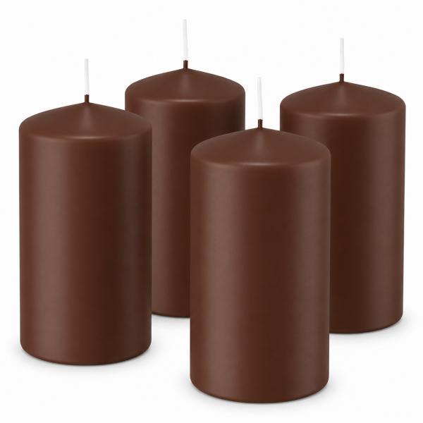 Premium Adventskranzkerzen Kastanie 150 x Ø 98 mm, 4 Stück