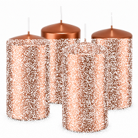 Premium Adventskranzkerzen Kupfer 80 x Ø 58 mm, 4 Stück