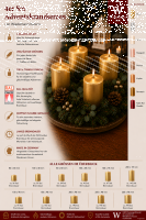 Premium Adventskranzkerzen Kupfer 80 x Ø 58 mm, 4 Stück