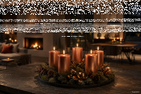 Premium Adventskranzkerzen Kupfer 100 x Ø 58 mm, 4 Stück