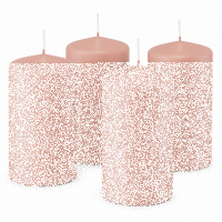 Premium Adventskranzkerzen Lachs 80 x Ø 48 mm, 4 Stück