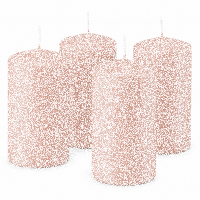 Premium Adventskranzkerzen Lachs 80 x Ø 58 mm, 4 Stück