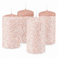 Premium Adventskranzkerzen Lachs 300 x Ø 98 mm, 4 Stück