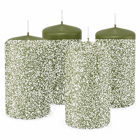 Premium Adventskranzkerzen Olive 100 x Ø 48 mm, 4 Stück