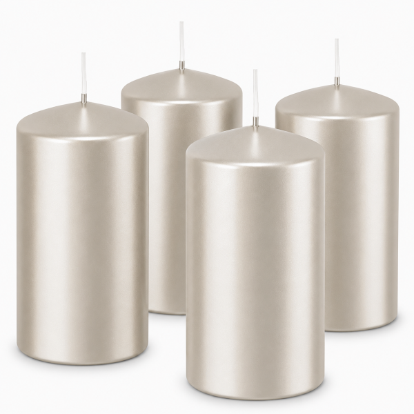 Premium Adventskranzkerzen Perle 100 x Ø 48 mm, 4 Stück
