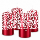 Premium Adventskranzkerzen Rubin Rot Metallic 80 x Ø 58 mm, 4 Stück