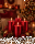 Premium Adventskranzkerzen Rubin Rot Metallic 80 x Ø 58 mm, 4 Stück