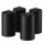 Premium Adventskranzkerzen Schwarz 150 x Ø 78 mm, 4 Stück