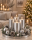 Premium Adventskranzkerzen Silber 80 x Ø 58 mm, 4 Stück