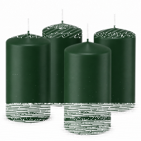 Premium Adventskranzkerzen Tannengrün 80 x Ø 48 mm, 4 Stück