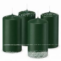 Premium Adventskranzkerzen Tannengrün 100 x Ø 48 mm, 4 Stück