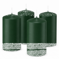 Premium Adventskranzkerzen Tannengrün 100 x Ø 78 mm, 4 Stück