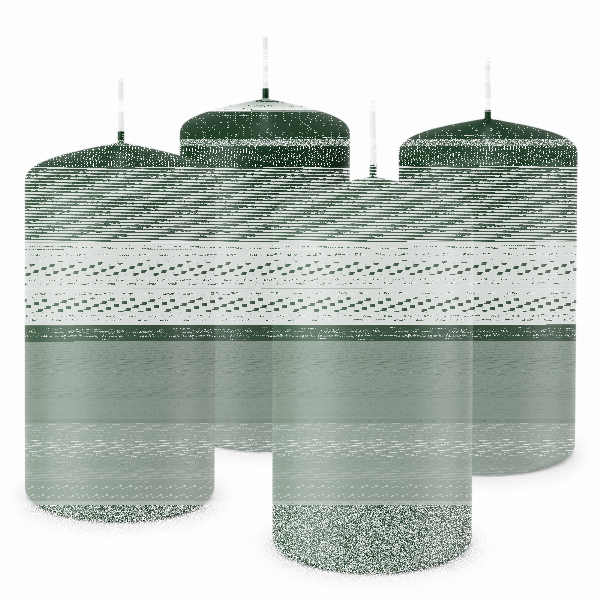 Premium Adventskranzkerzen Tannengrün 200 x Ø 78 mm, 4 Stück