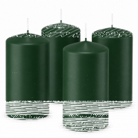 Premium Adventskranzkerzen Tannengrün 200 x Ø 78 mm, 4 Stück