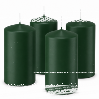 Premium Adventskranzkerzen Tannengrün 150 x Ø 98 mm, 4 Stück