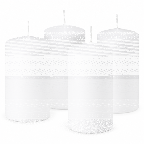 Premium Adventskranzkerzen Weiß 150 x Ø 78 mm, 4 Stück