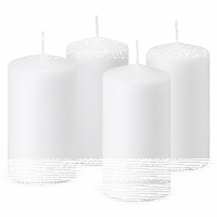 Premium Adventskranzkerzen Weiß 150 x Ø 78 mm, 4 Stück
