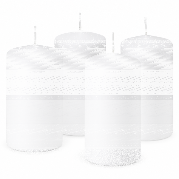 Premium Adventskranzkerzen Weiß 150 x Ø 98 mm, 4 Stück