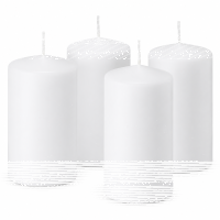 Premium Adventskranzkerzen Weiß 150 x Ø 98 mm, 4 Stück