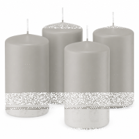 Premium Adventskranzkerzen Zinn 100 x Ø 48 mm, 4 Stück