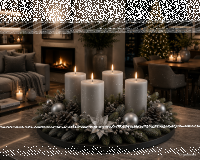 Premium Adventskranzkerzen Zinn 100 x Ø 58 mm, 4 Stück