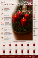 Premium Adventskranzkerzen Elfenbein  x Ø  mm, 4 Stück