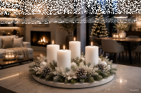 Premium Adventskranzkerzen Weiß  x Ø  mm, 4...