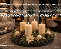 Premium Adventskranzkerzen Bisquit  x Ø  mm, 4 Stück