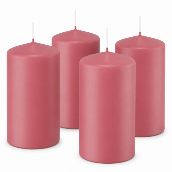Premium Adventskranzkerzen Erdbeerrosa  x Ø  mm, 4 Stück